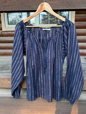 Mes Demoiselles Navy Striped Top